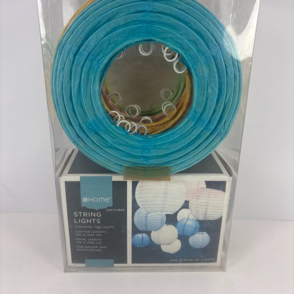 Target Home Paper Lantern String Lights 10 Indoor & Outdoor Party Decor 2011 New